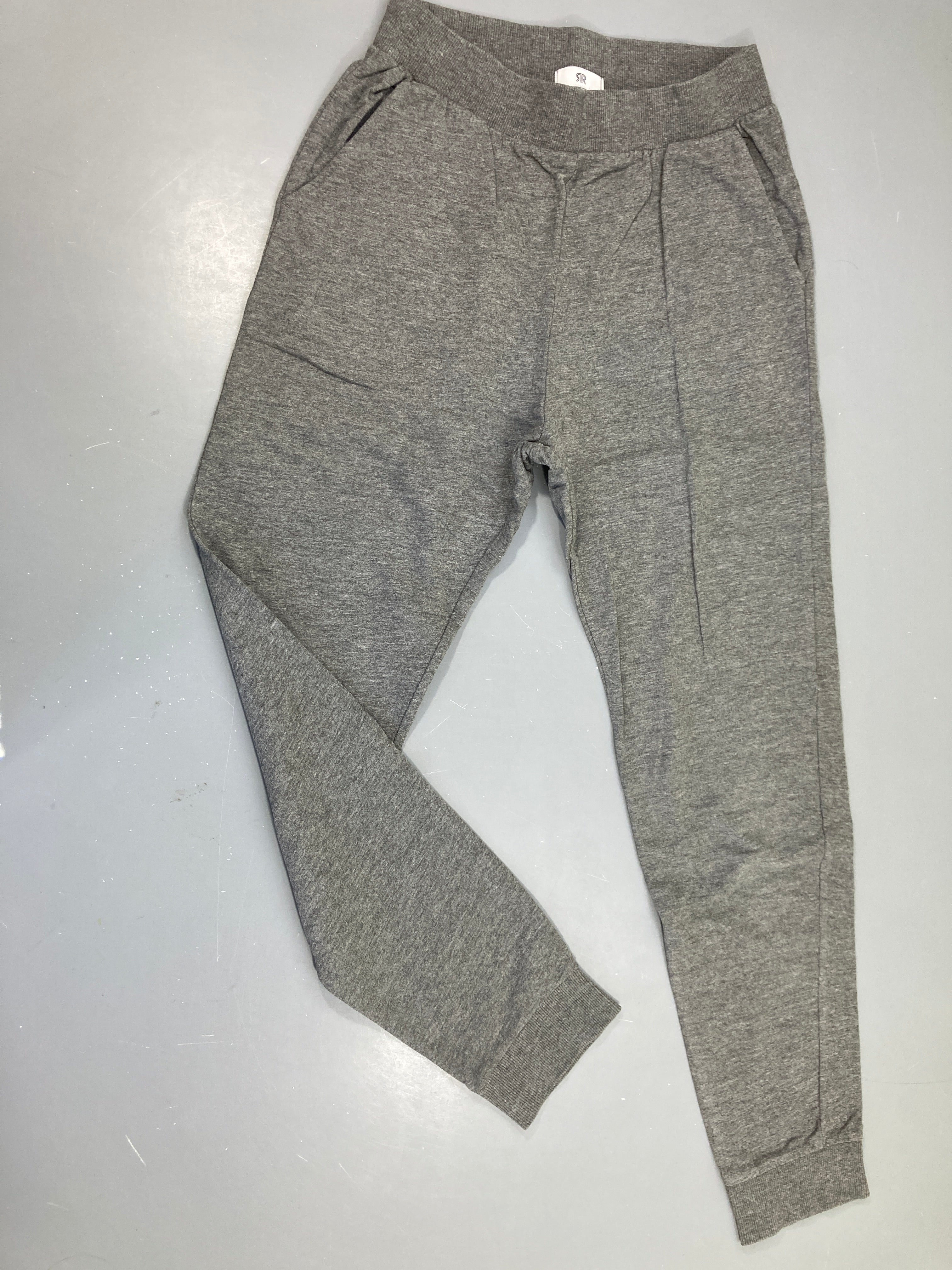 Pantalon de training molleton gris chiné