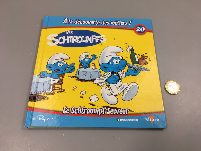 Le Schtroump serveur,Les Schtroumpfs, A la décourverte des métiers, Altaya, moins cher chez Petit Kiwi