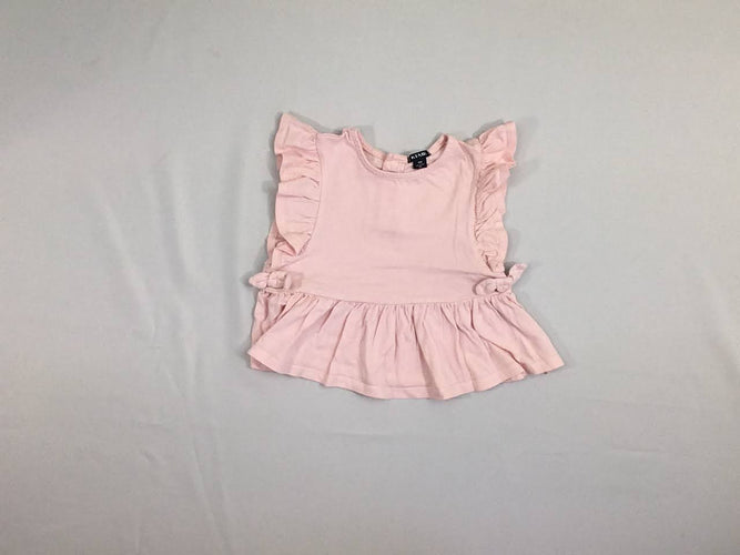 T-shirt m.c rose froufrous, moins cher chez Petit Kiwi