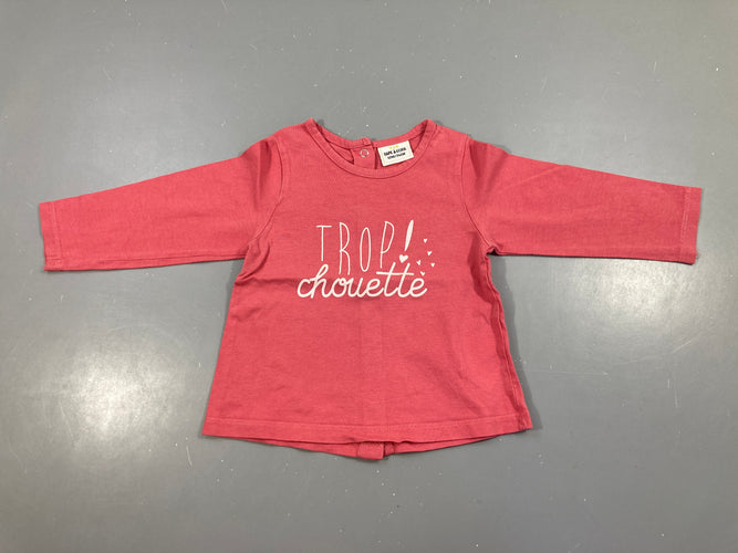 T-shirt m.l rose trop chouette, moins cher chez Petit Kiwi