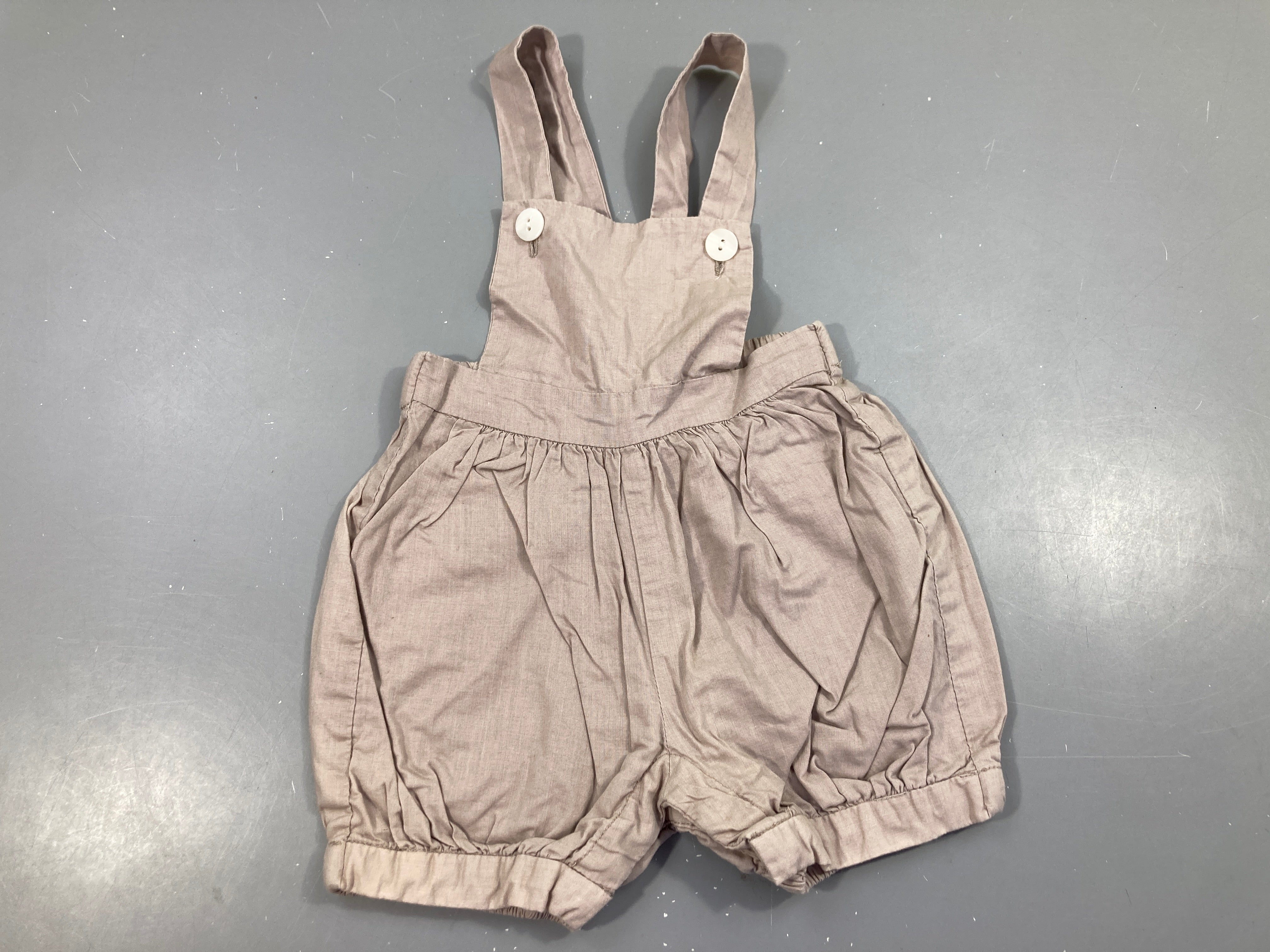 Salopette short beige