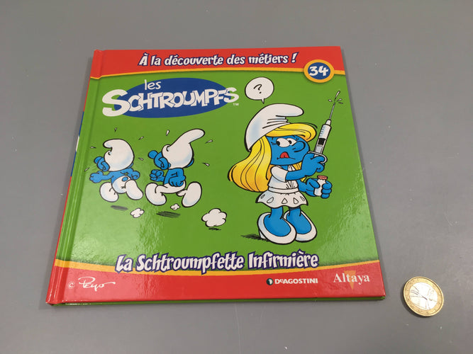 Le Schtroump infirmière,Les Schtroumpfs, A la décourverte des métiers, Altaya, moins cher chez Petit Kiwi