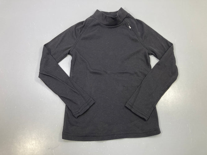 T-shirt m.l col montant noir, thermique, Wedze, moins cher chez Petit Kiwi