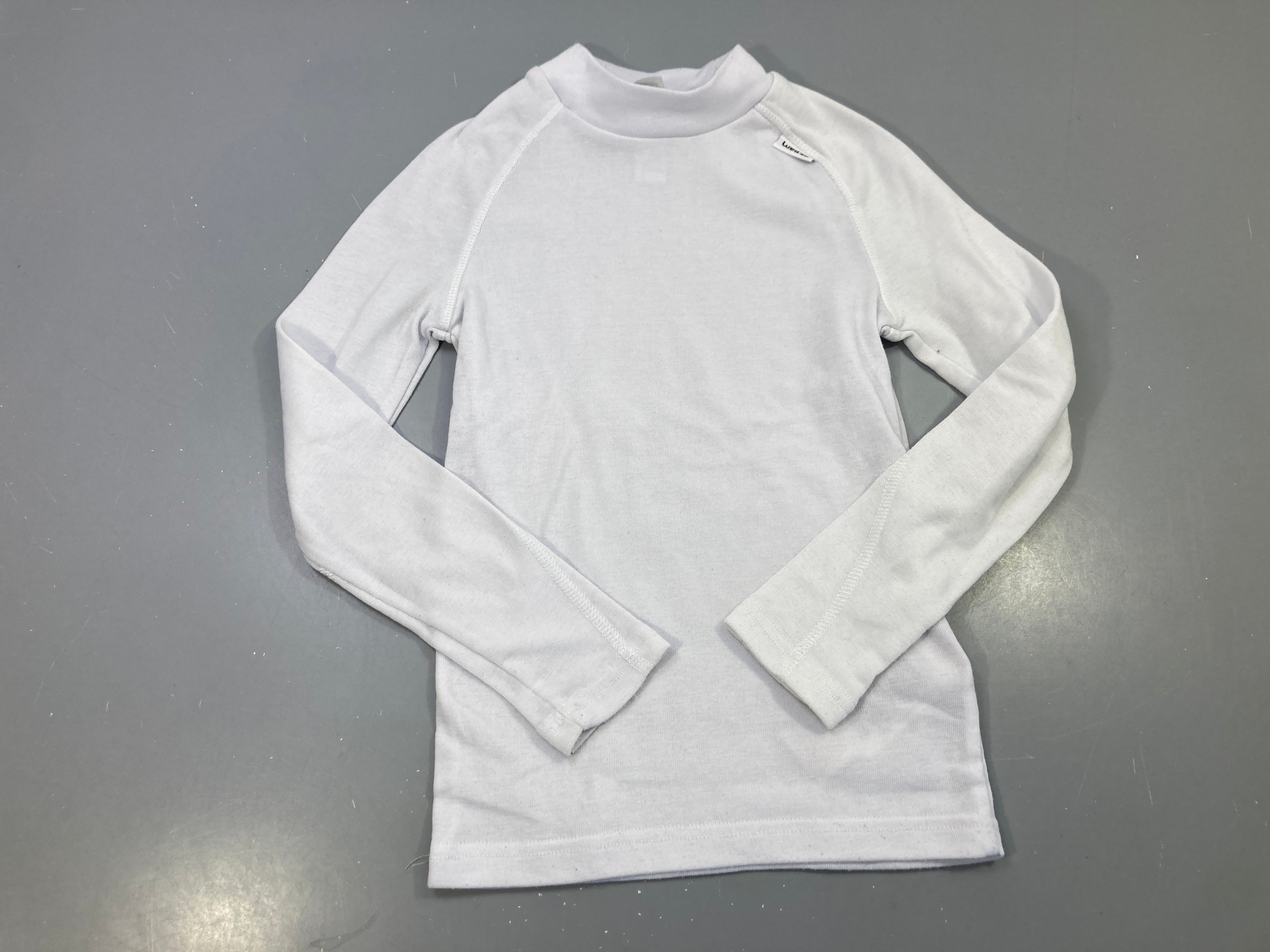 T-shirt m.l col montant blanc, thermique, Wedze