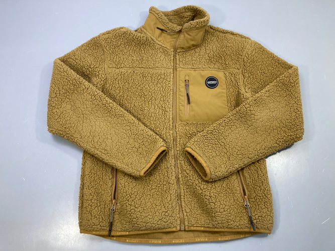 Sweat zippée camel sherpa, poches zippées, Icepeak, moins cher chez Petit Kiwi