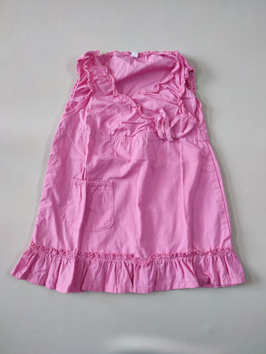 Robe s.m rose poche volant bas, moins cher chez Petit Kiwi