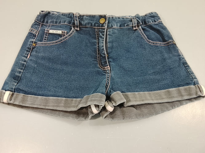 Short en jean à revers (petit bouton), moins cher chez Petit Kiwi