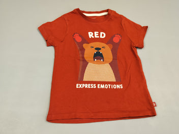 T-shirt m.c rouge,  ours 