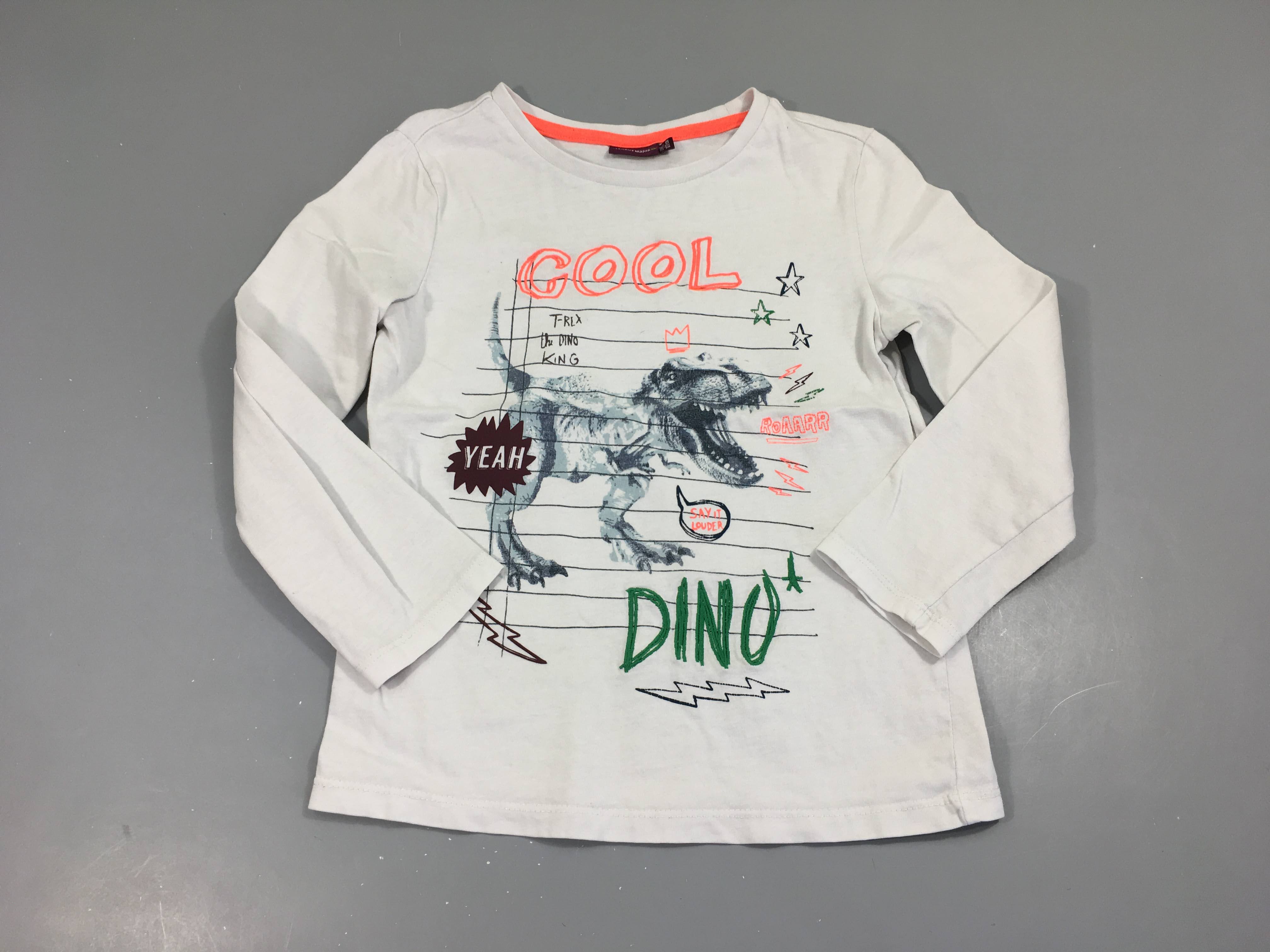 T-shirt m.l blanc grisé cool