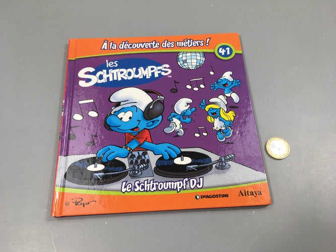 Le Schtroump DJ,Les Schtroumpfs, A la décourverte des métiers, Altaya, moins cher chez Petit Kiwi