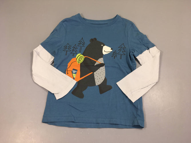 T-shirt m.l bleu foncé ours, moins cher chez Petit Kiwi