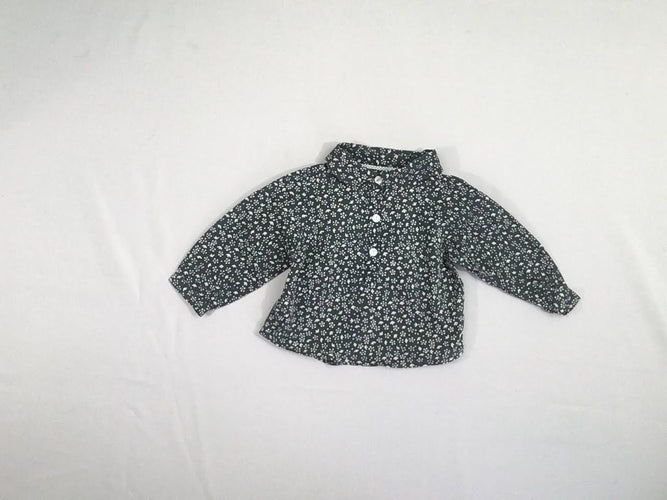 Blouse ml gris foncé motifs, moins cher chez Petit Kiwi