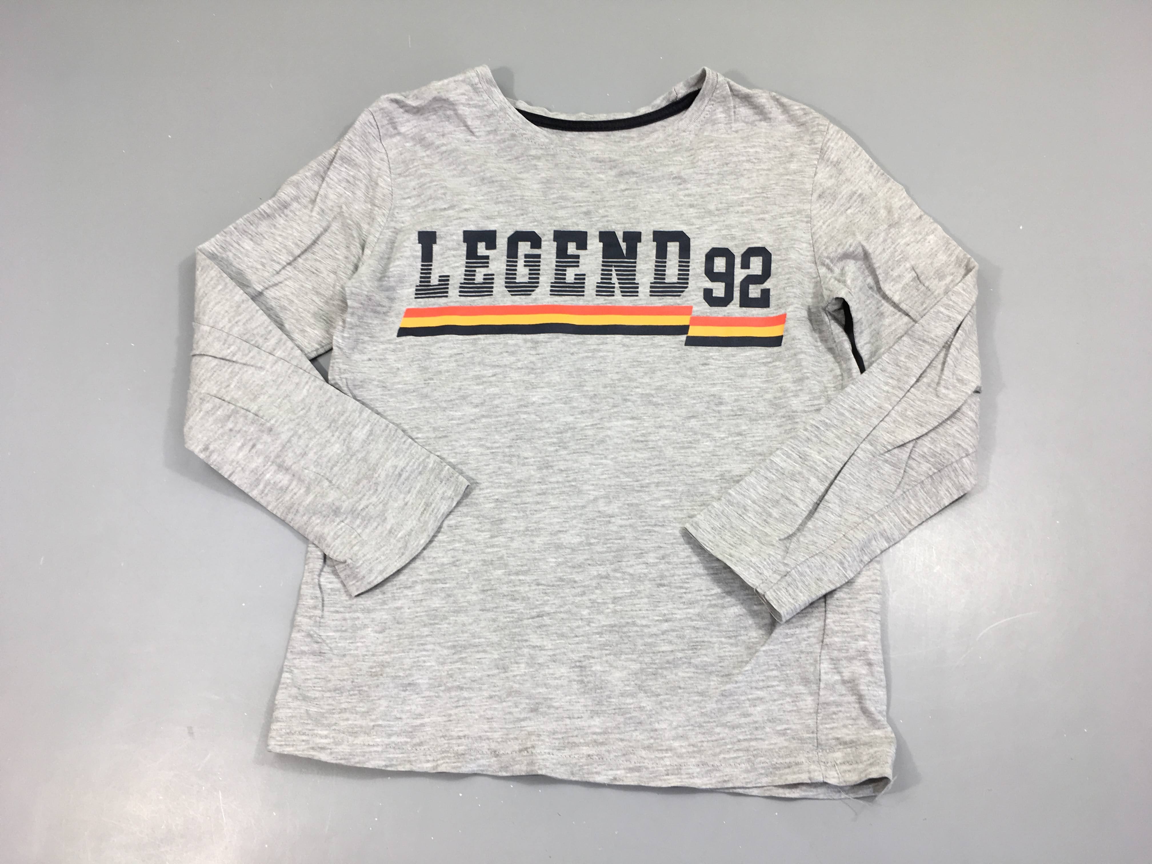 T-shirt m.l gris flammé legend