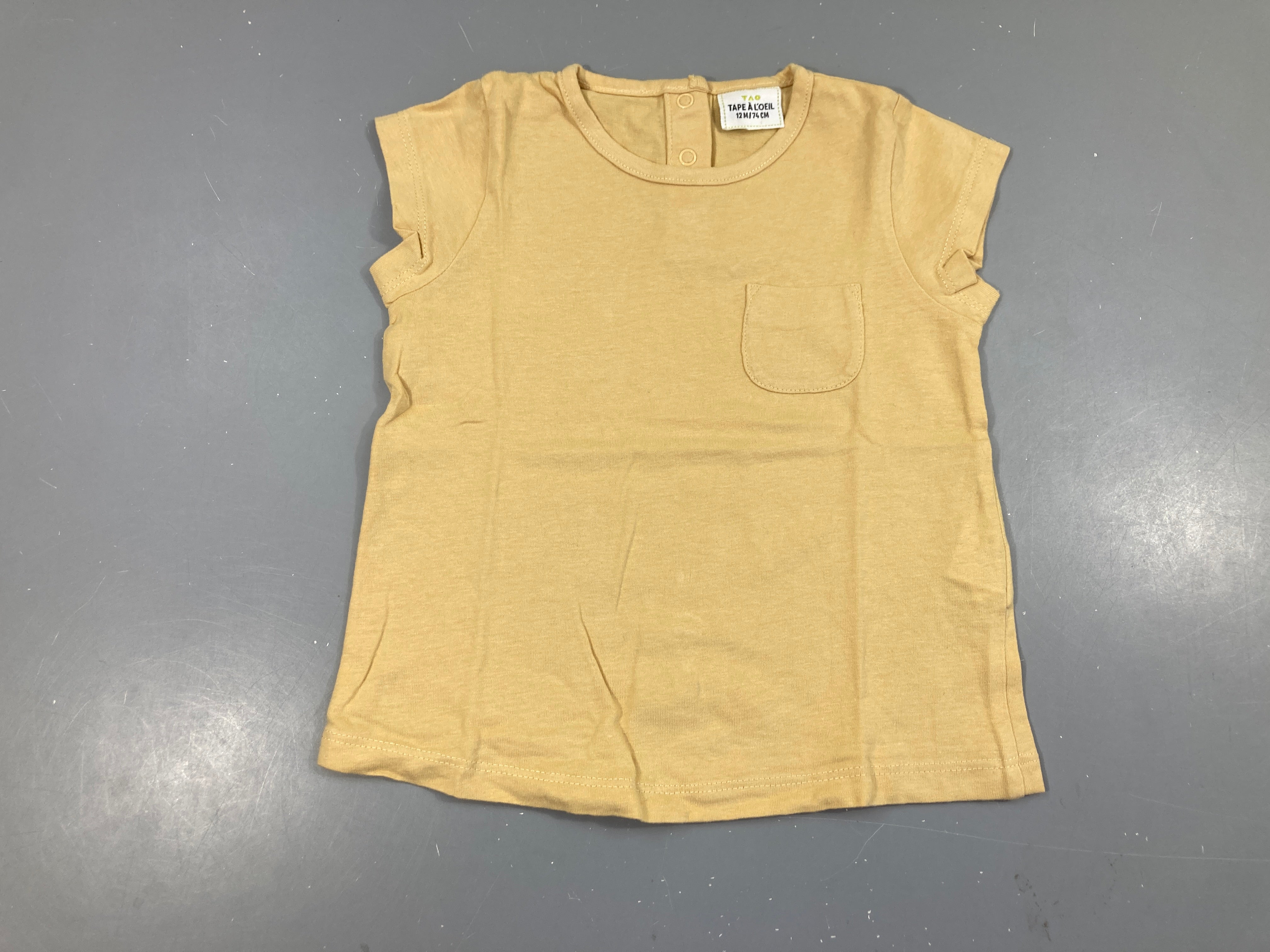 T-shirt m.c jaune poche