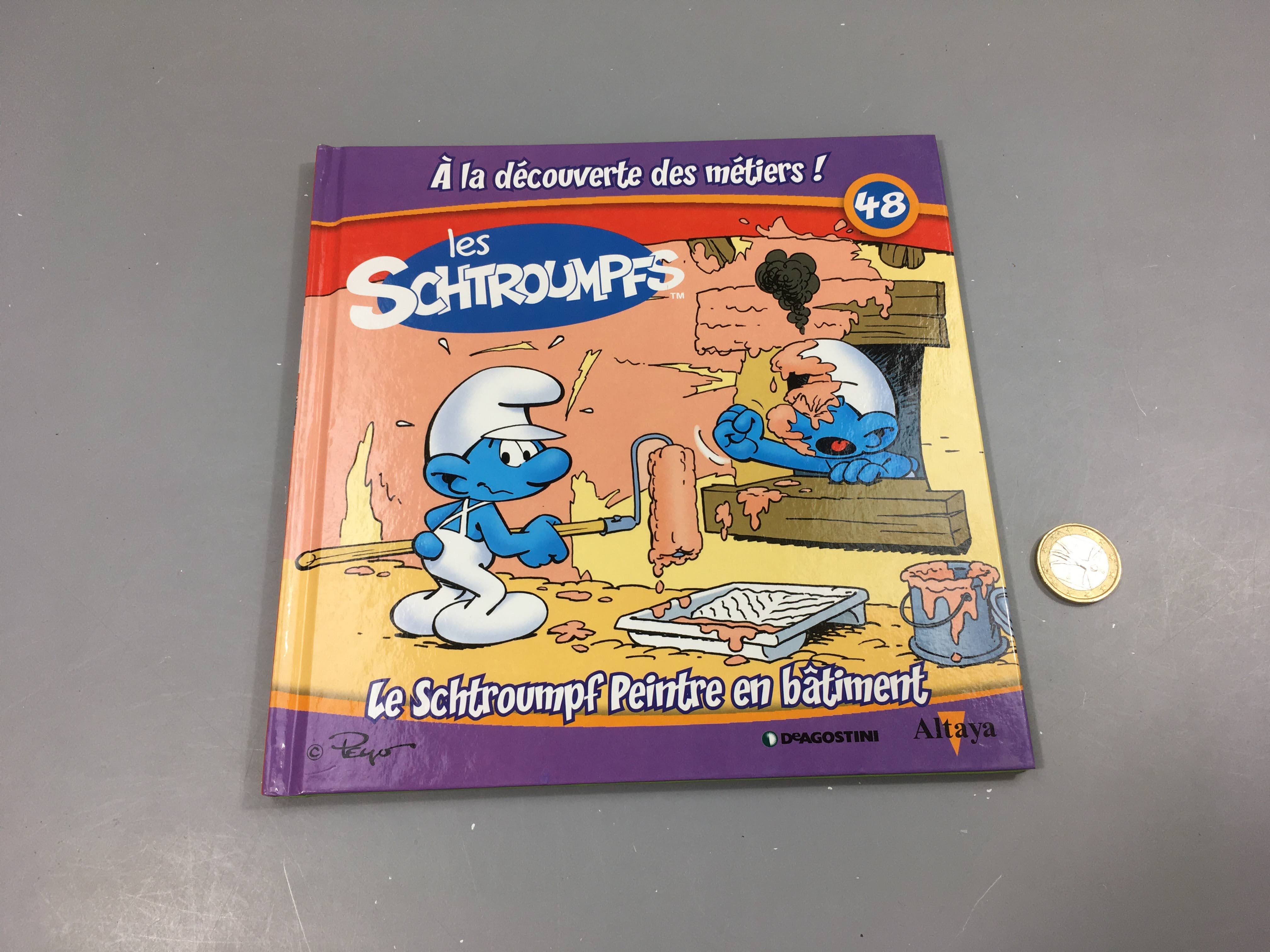 Le Schtroump peintre en batîment,Les Schtroumpfs, A la décourverte des métiers, Altaya