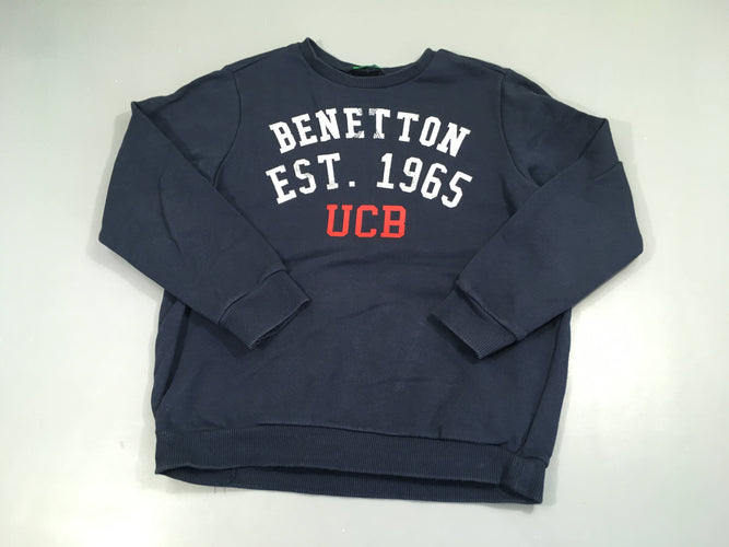 Sweat bleu foncé Benetton, moins cher chez Petit Kiwi