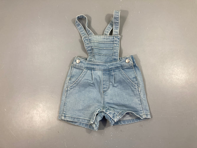 Salopette short jean, moins cher chez Petit Kiwi