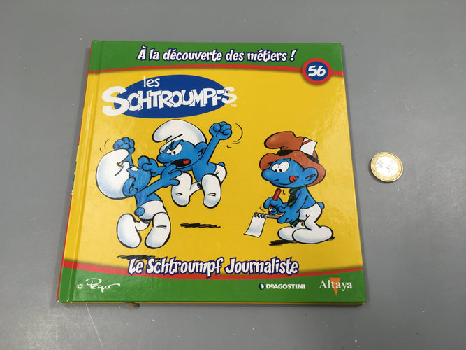 Le Schtroump journaliste,Les Schtroumpfs, A la décourverte des métiers, Altaya, moins cher chez Petit Kiwi
