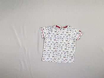 T-shirt m.c blanc flammé cabanes