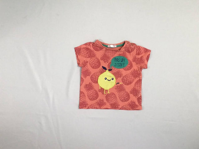 T-shirt m.c orange citron, moins cher chez Petit Kiwi