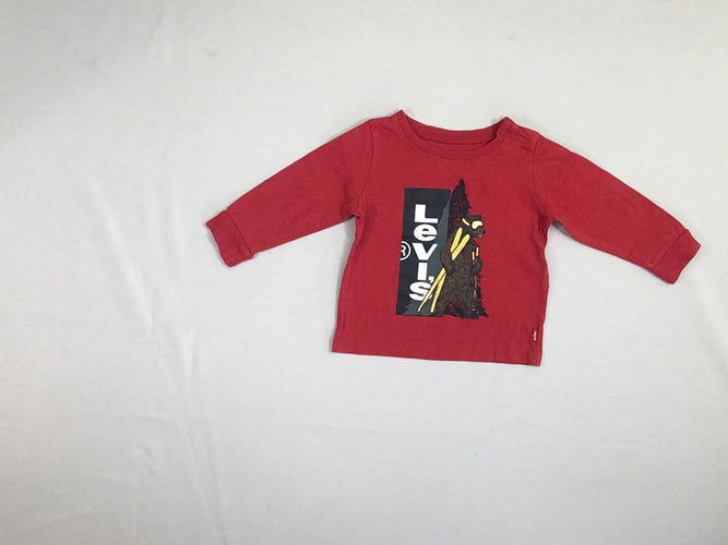 T-shirt m.l rouge ours, moins cher chez Petit Kiwi