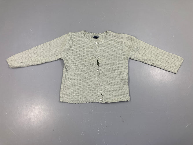 Gilet texturé vert pâle, moins cher chez Petit Kiwi