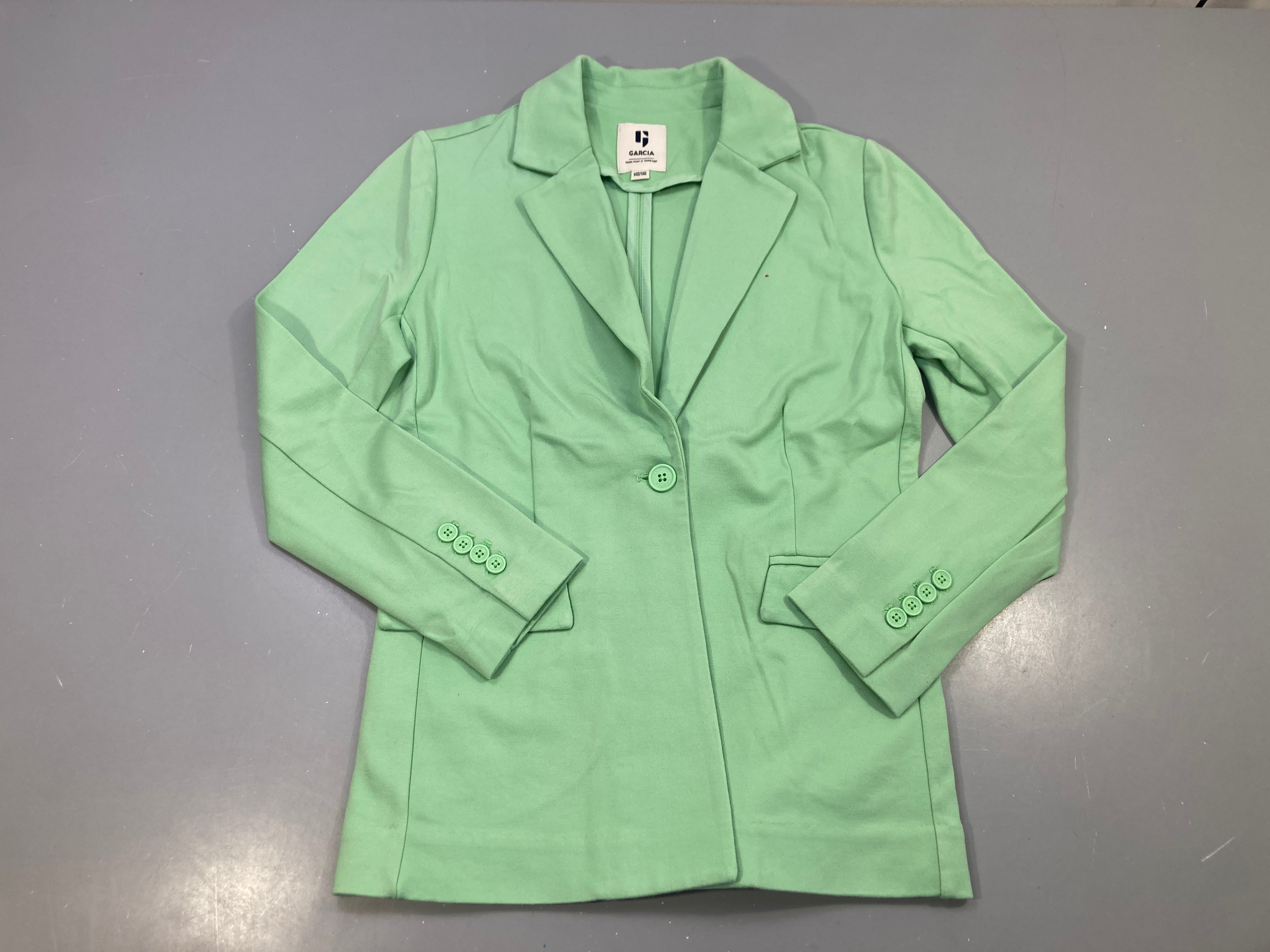 Blazer vert menthe jersey, 1 bouton