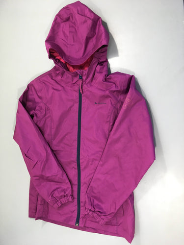 Veste coupe vente zippée mauve à capuche quechua, moins cher chez Petit Kiwi