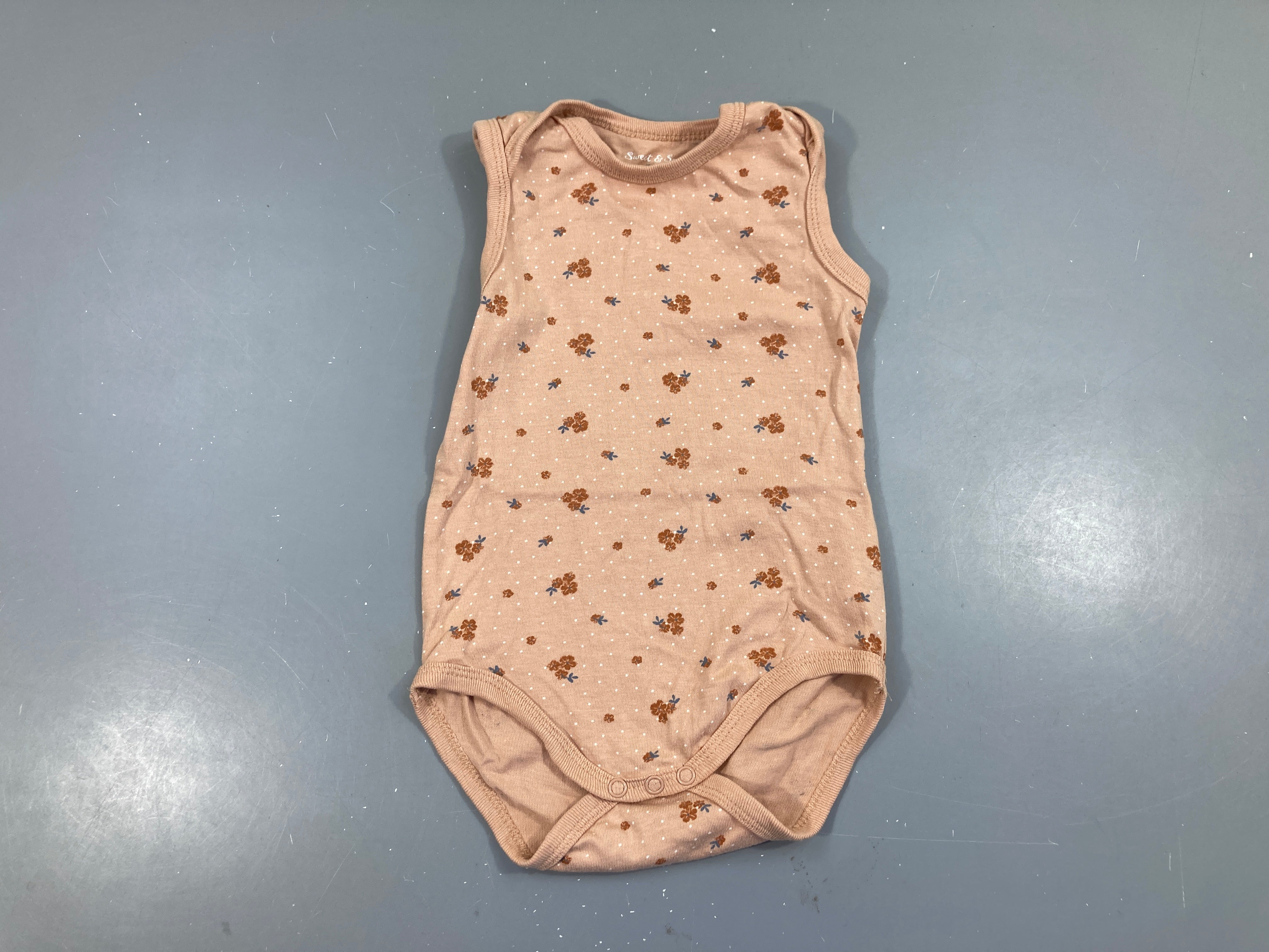 Body s.m brun fleuri pois