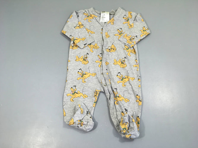 Pyjama jersey gris Pluto, moins cher chez Petit Kiwi