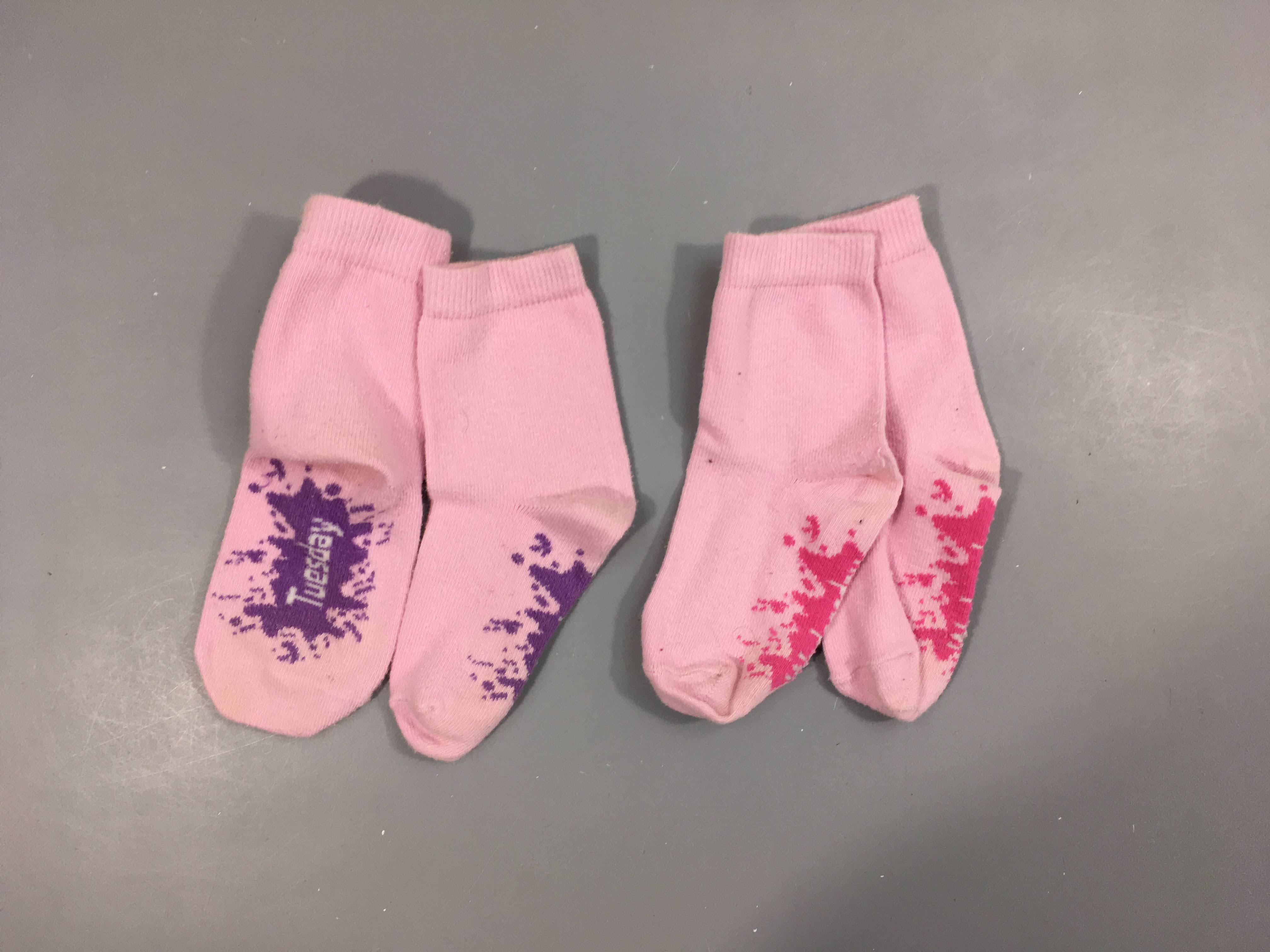Lot de 2 paires de chaussettes   roses 