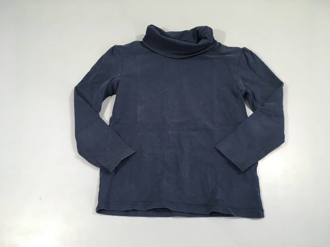 T-shirt m.l col roulé bleu foncé, moins cher chez Petit Kiwi