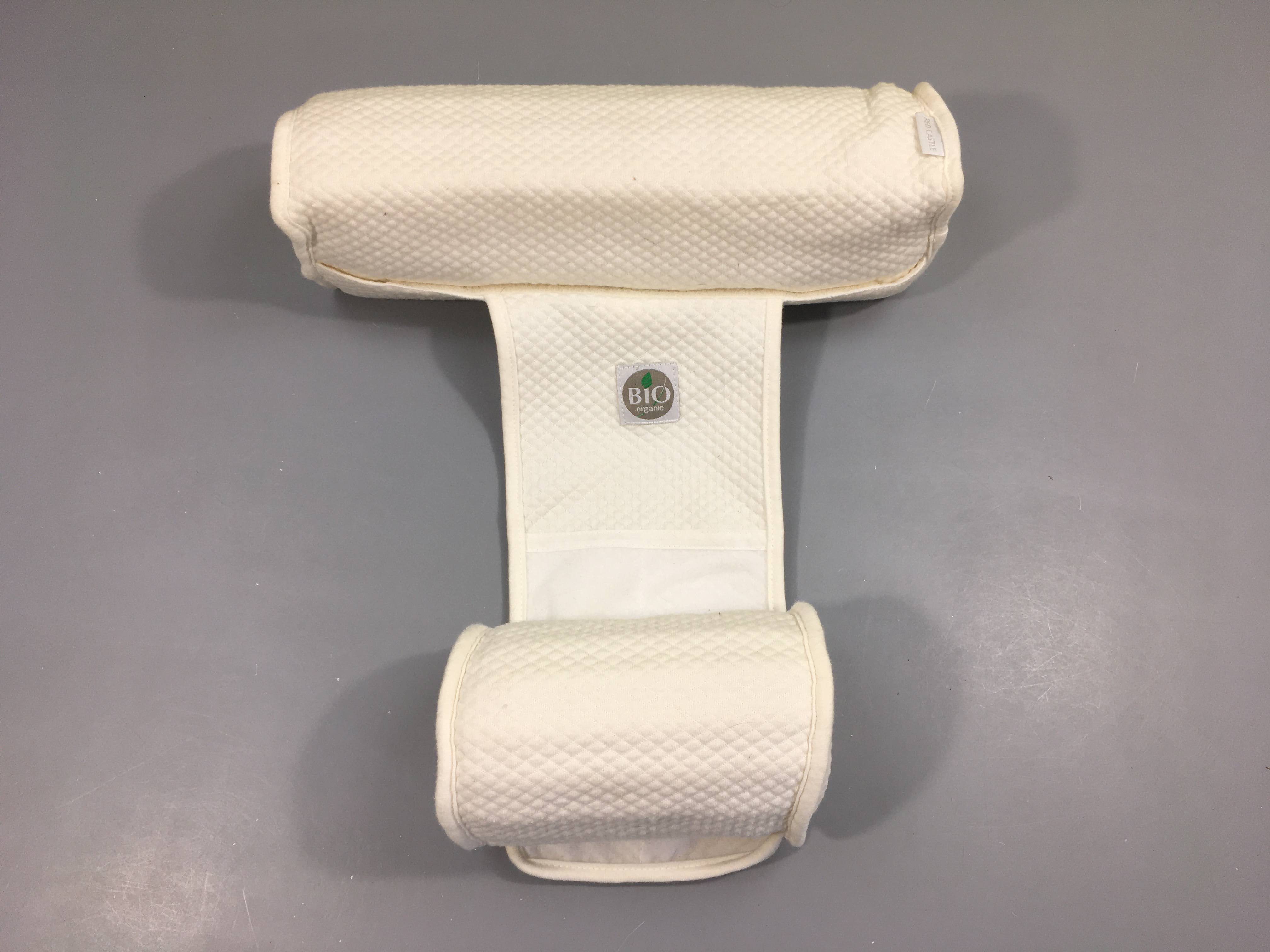 Bébécal, cale-bébé blanc, fleur de coton bio