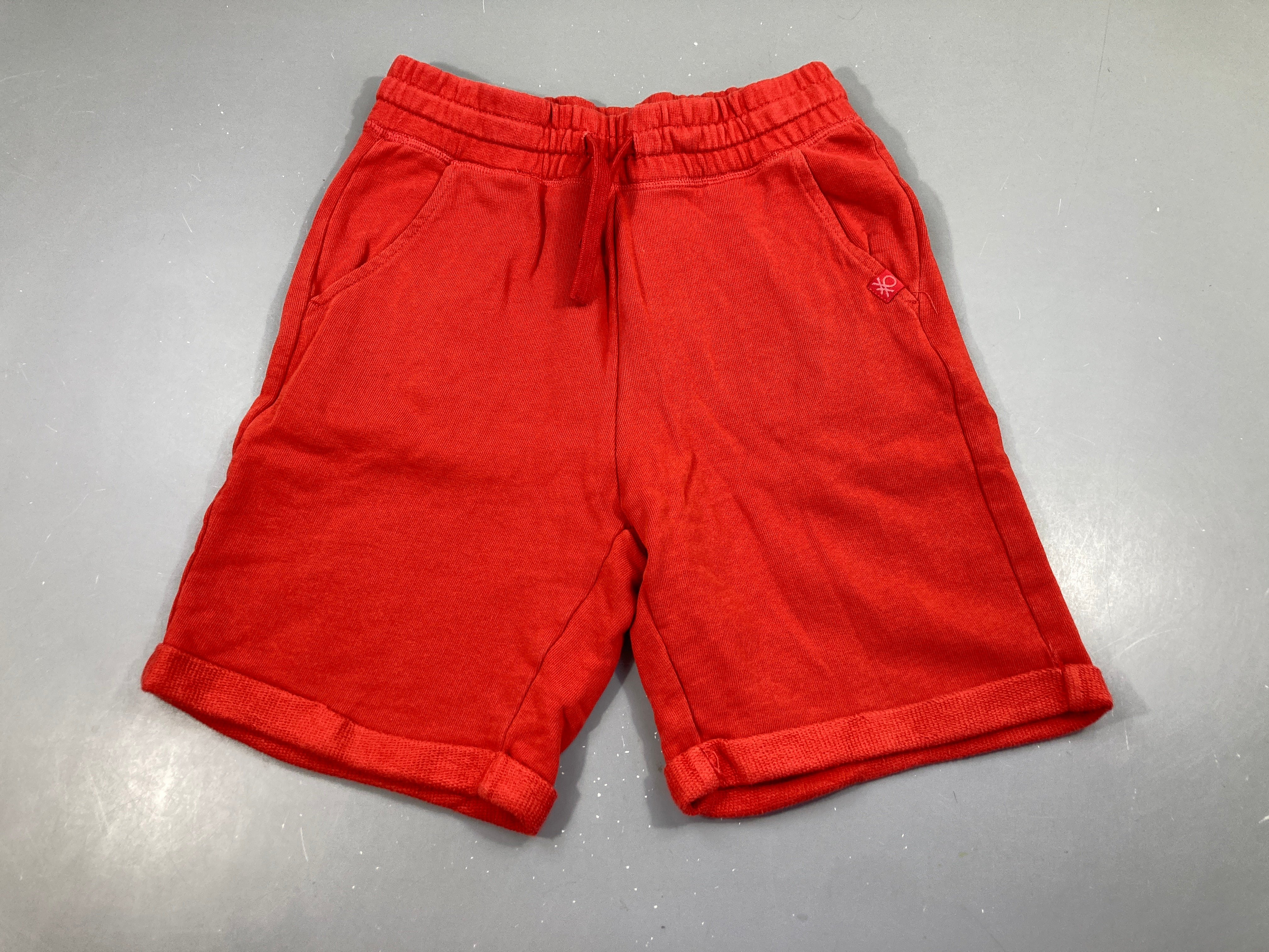 Bermuda molleton rouge à revers
