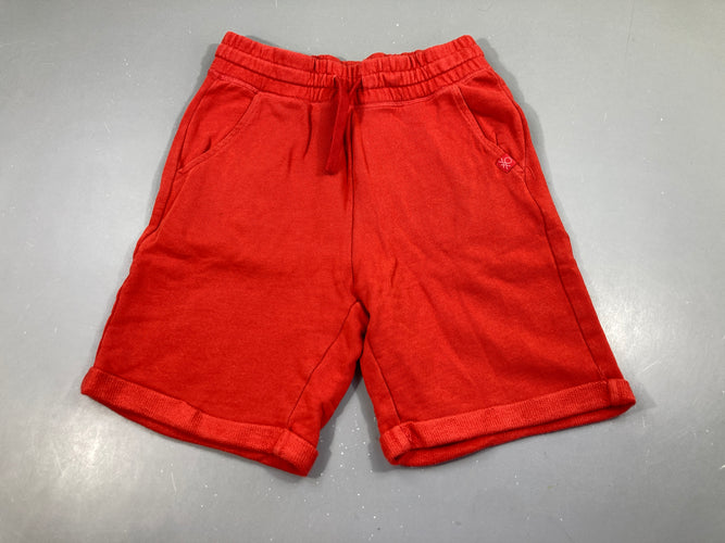 Bermuda molleton rouge à revers, moins cher chez Petit Kiwi