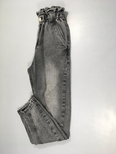 Jeans noir effet délavé taille élastiquée, moins cher chez Petit Kiwi