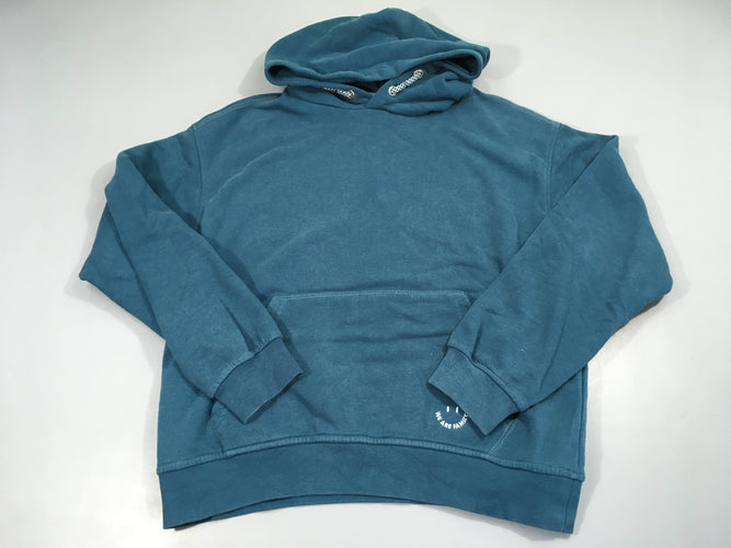 Sweat à capuche bleu canard, moins cher chez Petit Kiwi