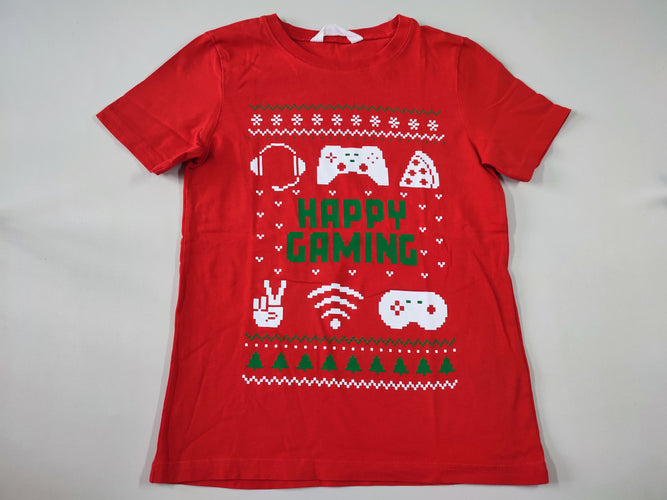 T-shirt m.c rouge "Happy gaming", moins cher chez Petit Kiwi