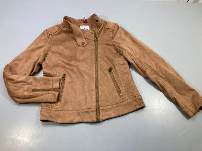 Veste en suédine marron clair, moins cher chez Petit Kiwi