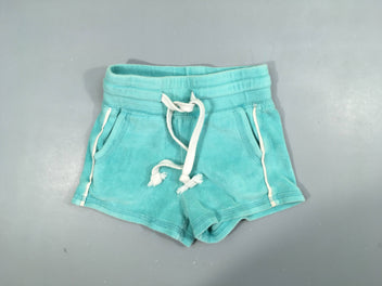 Short éponge bleu, cordon blanc 80% coton 20% polyester
