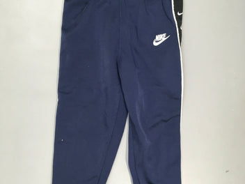 Pantalon jogging bleu marine/blanc 