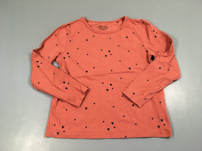 T-shirt m.l rose foncé coeurs, moins cher chez Petit Kiwi
