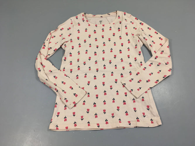 T-shirt m.l rose pâle fleurs, moins cher chez Petit Kiwi