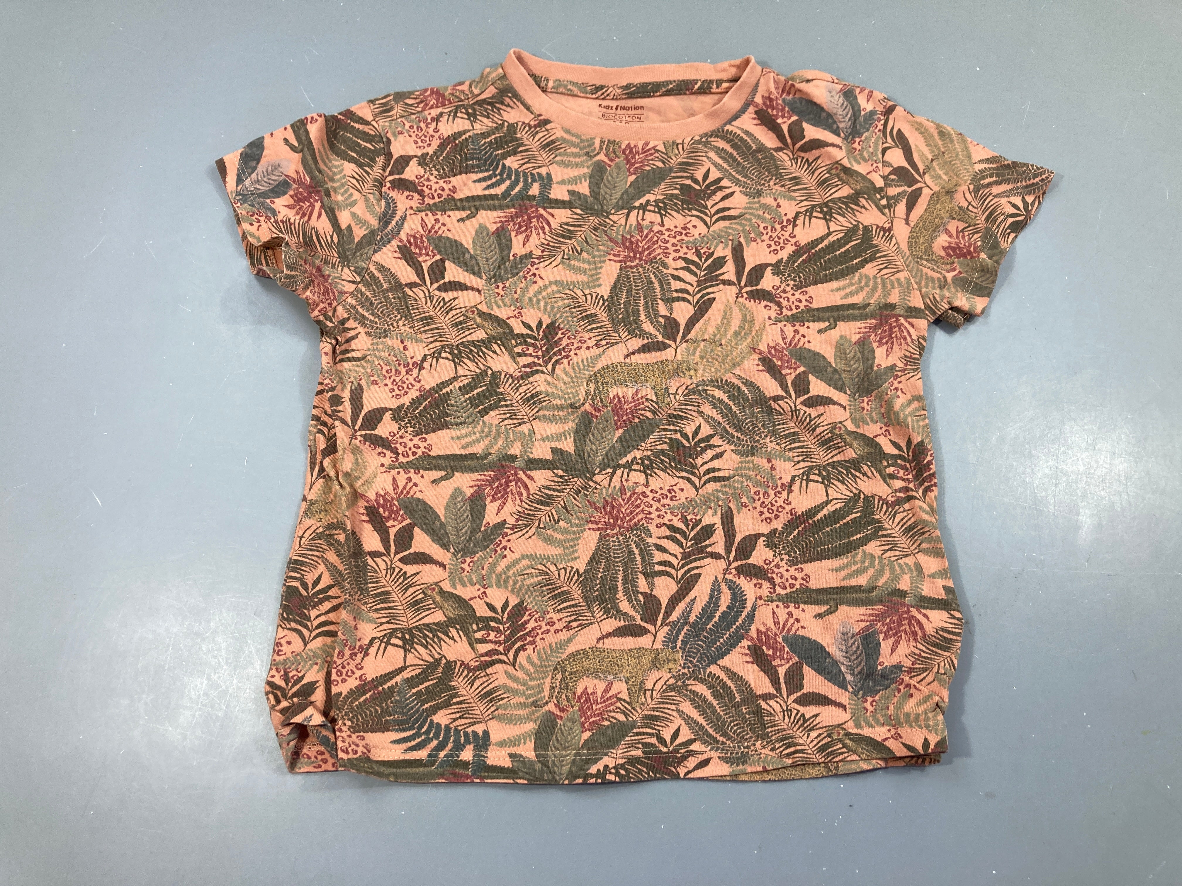T-shirt m.c orange feuillage