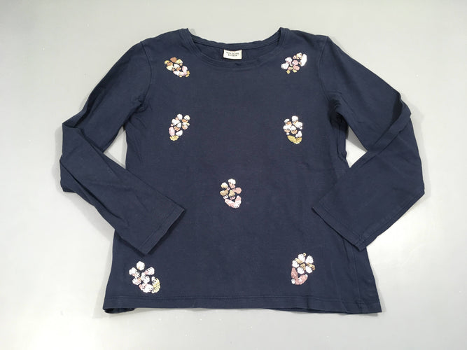 T-shirt m.l bleu foncé sequins, moins cher chez Petit Kiwi