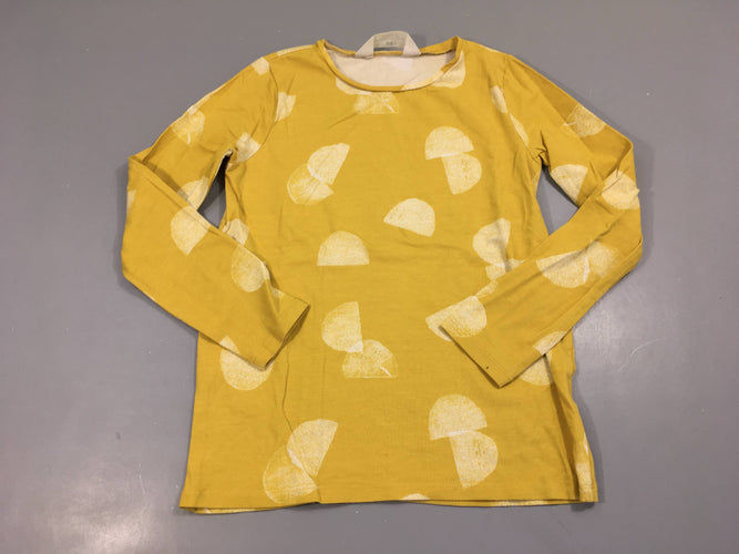 T-shirt m.l jaune motifs demi-cercles, moins cher chez Petit Kiwi