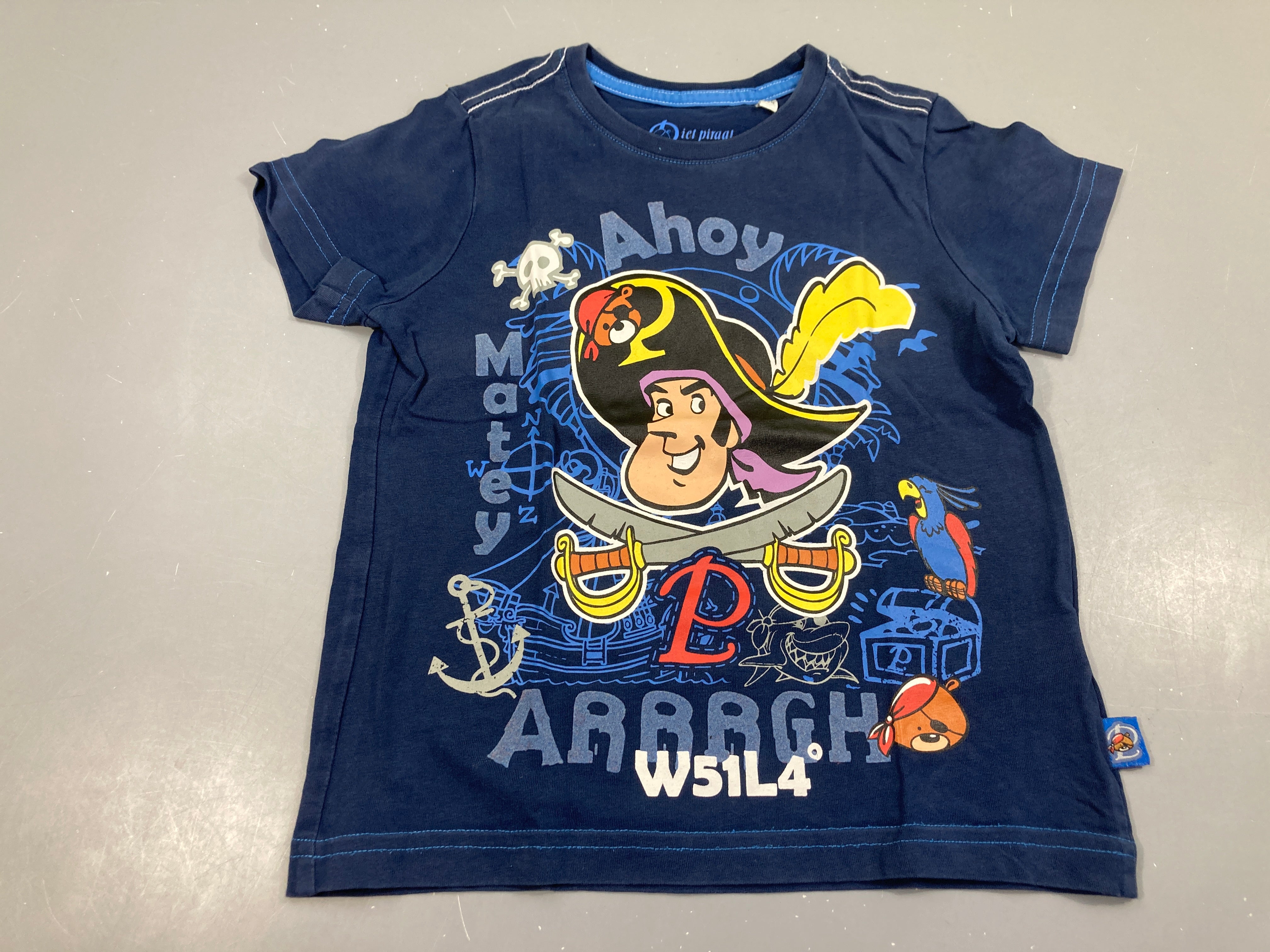 T-shirt m.c bleu foncé pirate Ahoy