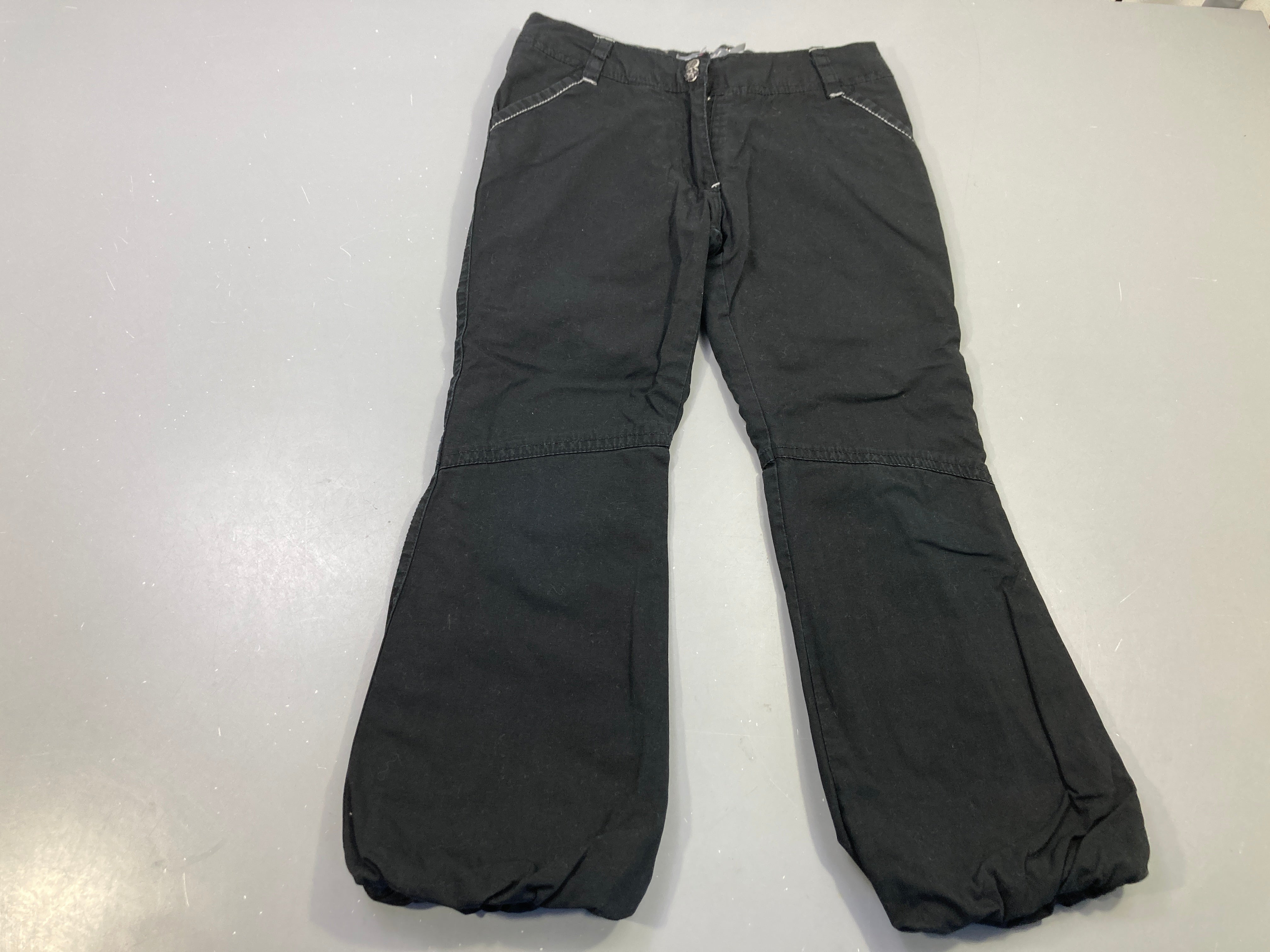 Pantalon noir doublé polar, chevilles élastiques