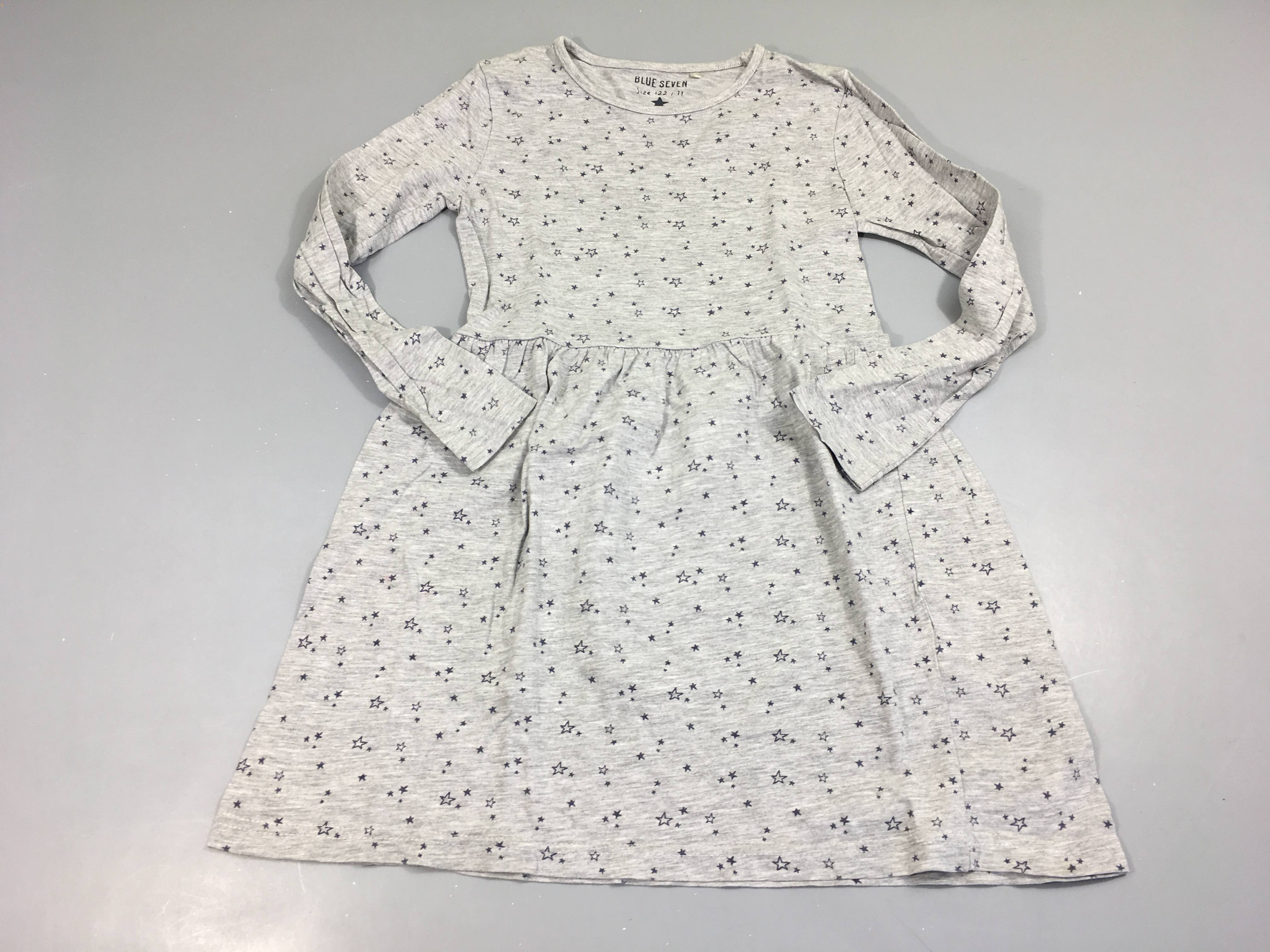 Robe m.l jersey gris flammé étoiles