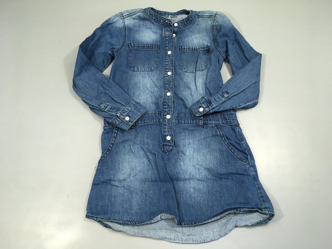 Robe m.l denim boutons col mao, moins cher chez Petit Kiwi